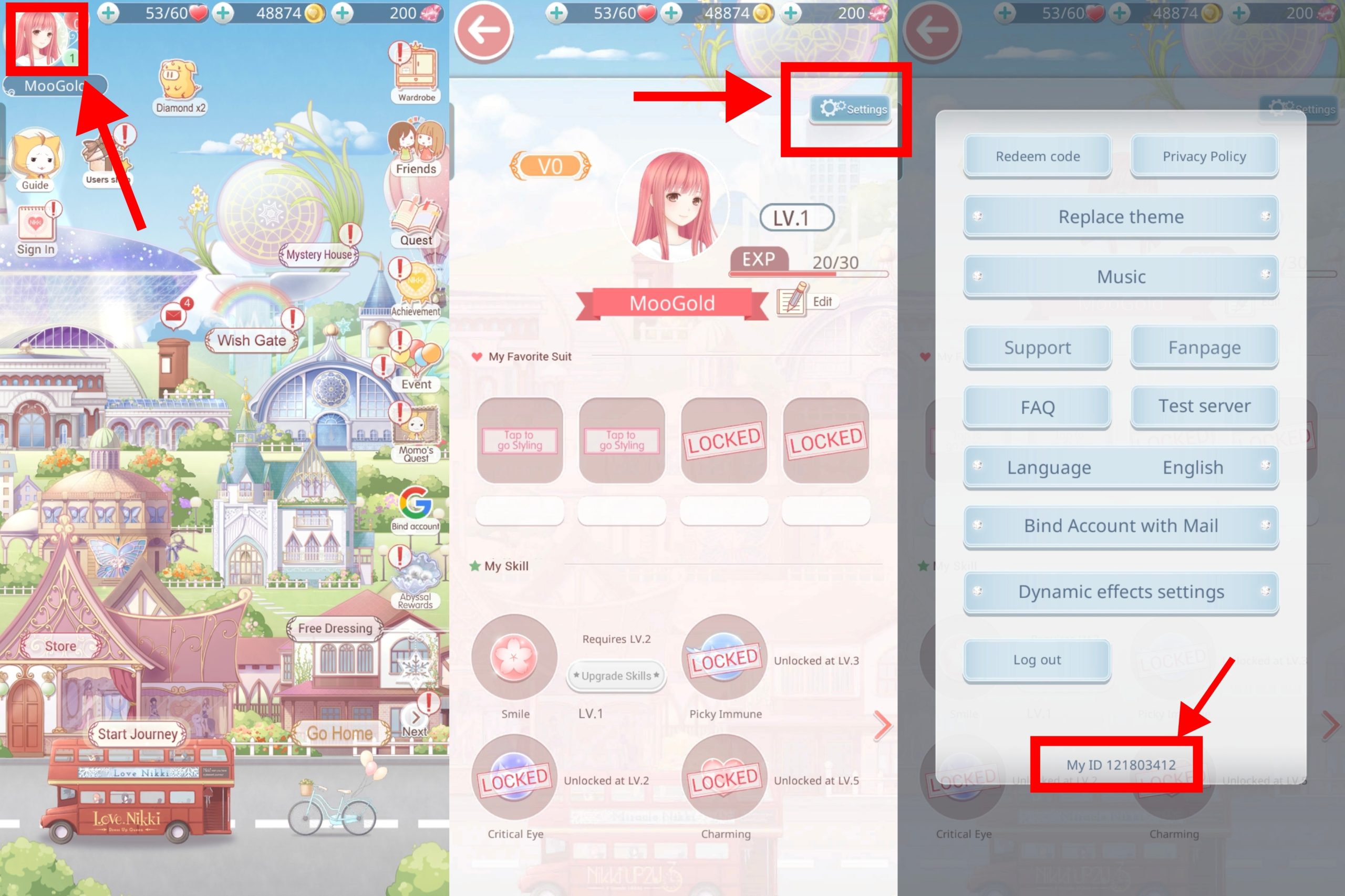 Love Nikki player id